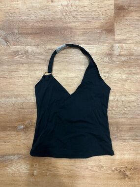 NWT - Abercrombie Black Halter Top with Gold Hardware